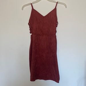 Brown velvet dress